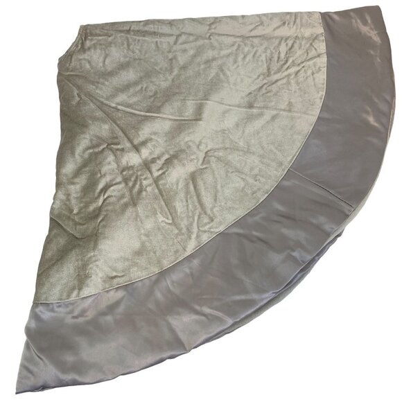 Wondershop Christmas Tree Skirt Velvet Satin Taupe Beige Holiday Decor Target - Picture 1 of 8